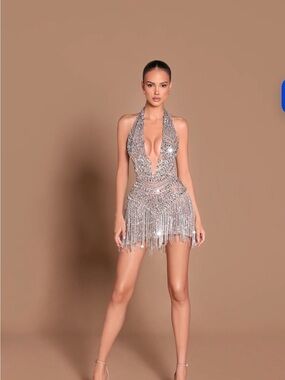 Brand new Fjolla Nila Gloria fringe mini dress